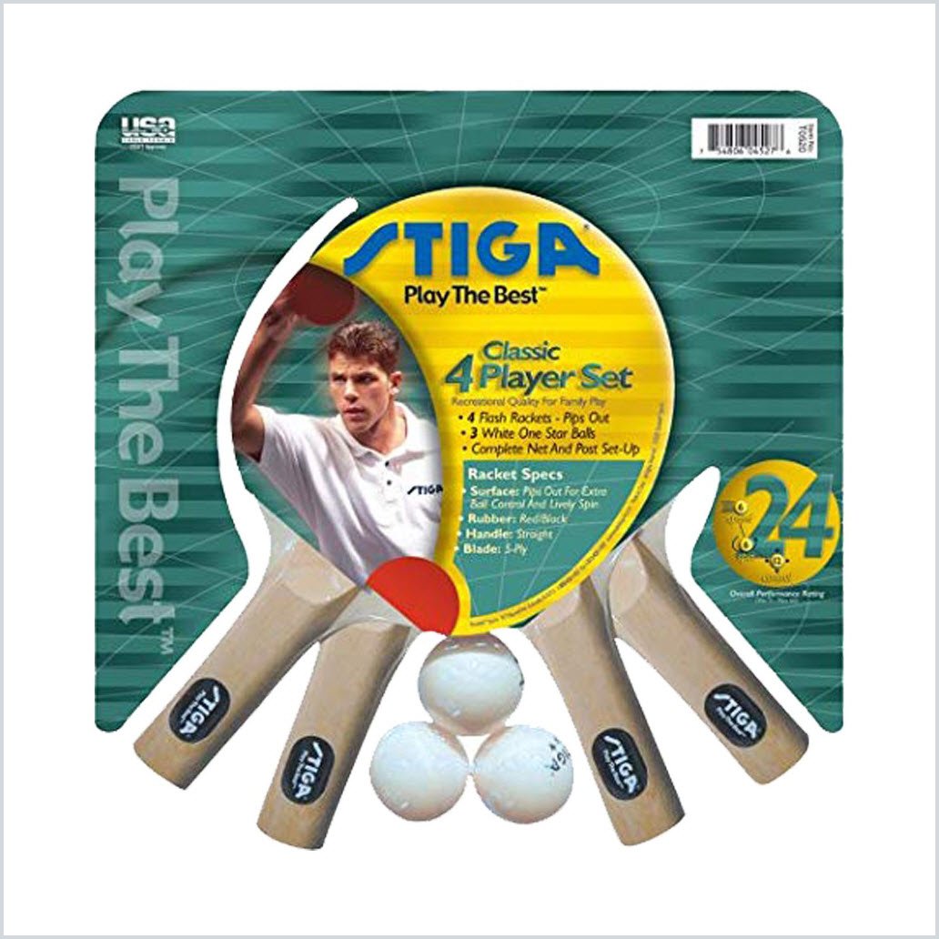 2xPERT Set de Ping Pong de 2 o 4 Raquetas con Net y Pelotas STIGA Sport Depot 010004